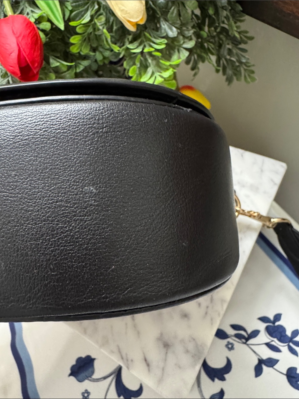 Coach Georgie Saddle Bag Colorblock Rust Flap & Black Trim - Picture 8 of 14